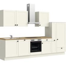 Bloc cuisine complète équipée NOBILIA Urban 330 cm façade blanche mate variante à droite monté 4004539012653