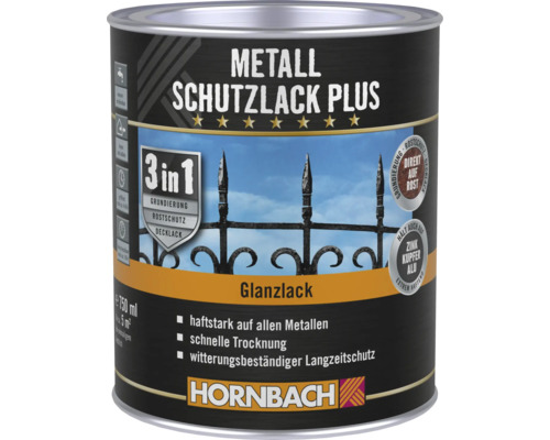 HORNBACH Metallschutzlack Plus verkehrsgrau 750 ml