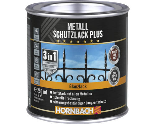 HORNBACH Metallschutzlack Plus glänzend silber 250 ml