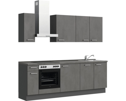 Cuisine complète avec hotte aspirante et appareils électriques