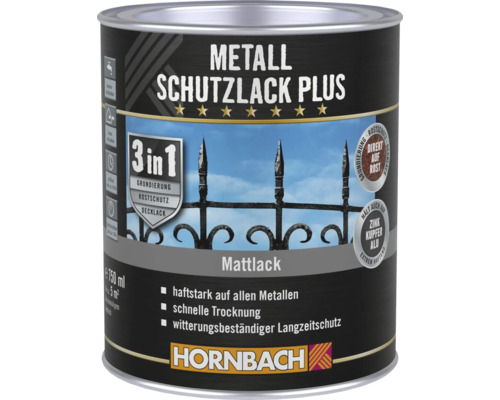 Peinture anti-rouille Plus HORNBACH blanc mat 750 ml Peinture de protection des métaux pour application directe sur la rouille