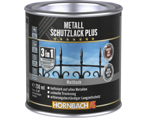 Peinture anti-rouille Plus HORNBACH gris signalisation 250 ml