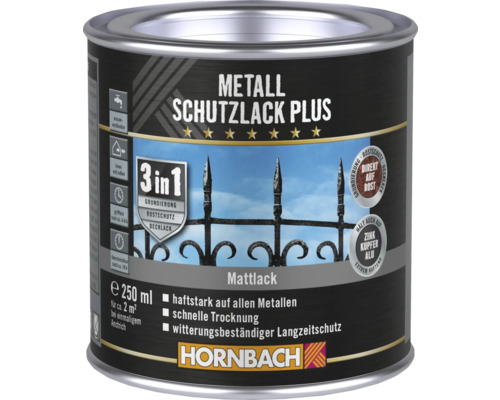 Peinture anti-rouille Plus HORNBACH mat anthracite 250 ml