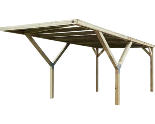 Holz Carport Struktur ohne Auto