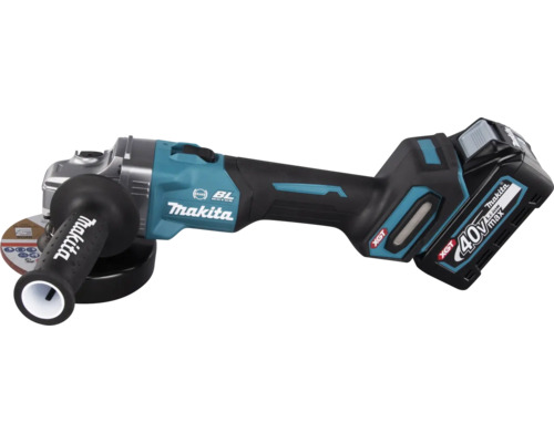 Akku-Winkelschleifer mit Zusatzhandgriff und 40-Volt-Akkupack