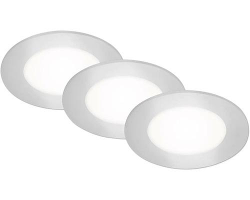 Trois spots encastrables à LED ronds