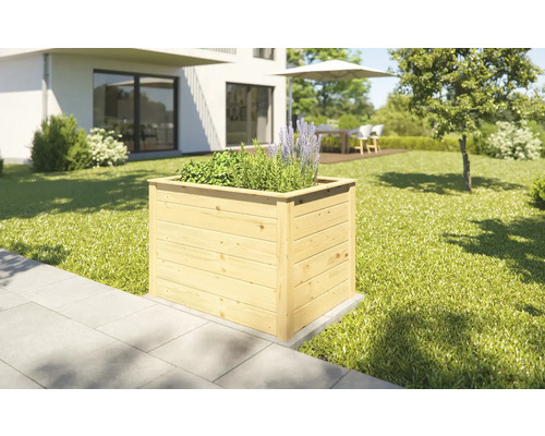 Jardinière surélevée classique weka Modulaire 98 x 69 x 69 cm bois