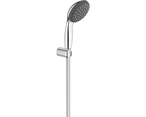 Kit douchette GROHE Vitalio Start 100 II rond Ø 100 mm y compris flexible de douche 1750 mm chrome 27951000