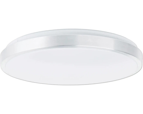 Plafonnier LED métal/plastique 1 ampoule 36 W 5500 lm hxl 90x485 mm Livius blanc