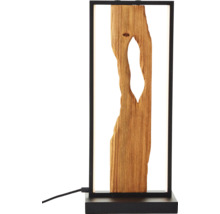 Dekorative Tischleuchte mit Holz und rechteckigem Rahmen
