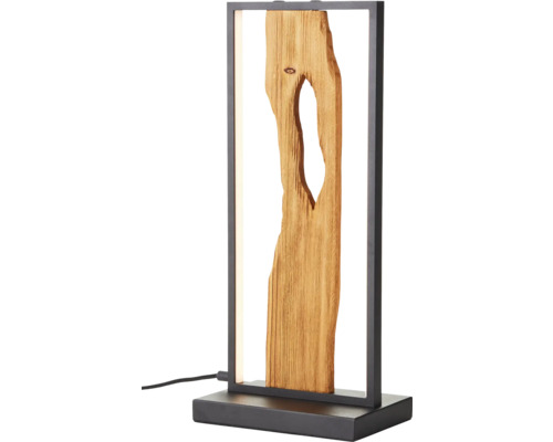 Lampe de table avec bois et cadre rectangulaire