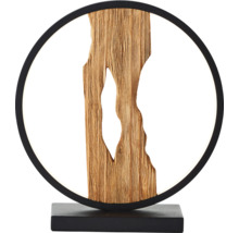 Dekorative LED-Tischleuchte mit Holzdekor
