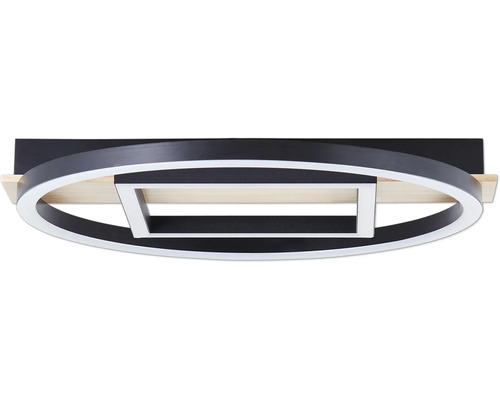 Ovale LED-Deckenleuchte mit eckigem Element