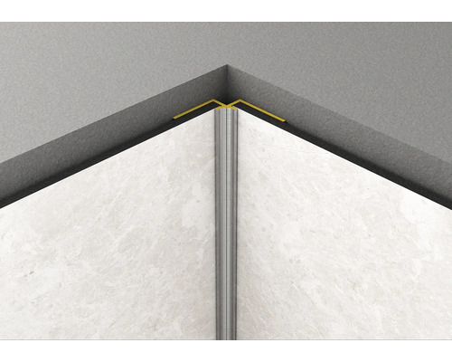 Eckverbinder für Innenecke ROCKO TILES 2800 mm bronze Innenraumecke mit Fliesenschiene
