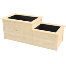 Pflanzkasten aus Holz mit zwei Ebenen