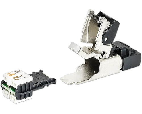 Prise Rutenbeck Cat.6A blindée RJ45 (8p8c) assemblage en champ sans outil spécial