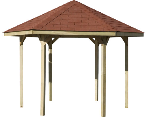 Holzpavillon mit Ziegeldach