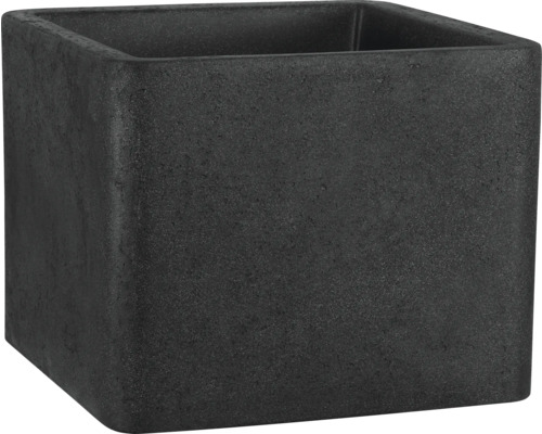Blumentopf geli Cube quadrat aus Kunststoff 49 x 49 x 39 cm anthrazit Quadratischer Pflanztopf aus Stein