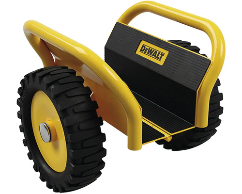 DeWalt Logo auf einer Materialtransportrolle mit Rädern