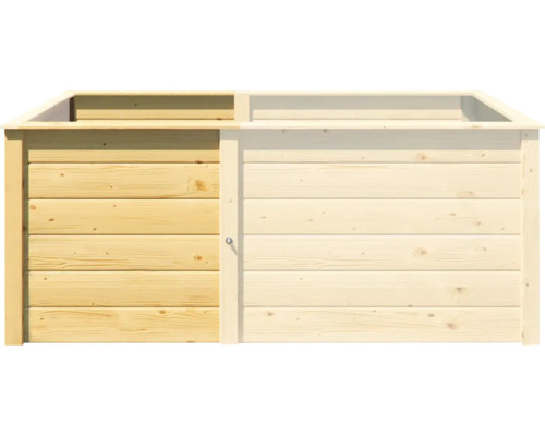 Gartenschrank aus Holz mit Schiebetür