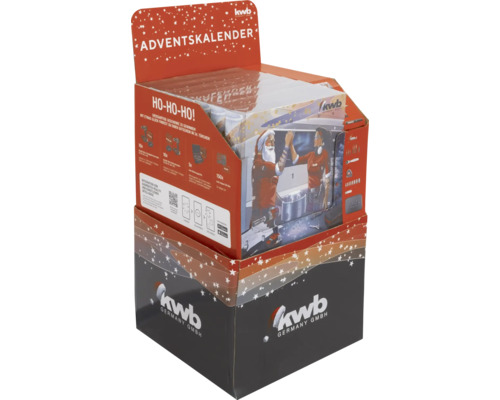 Kartonaufsteller mit KWB Adventskalender