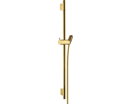 Barre de douche hansgrohe Unica S Puro polished gold optic brillant longueur de barre 718 mm 28632990