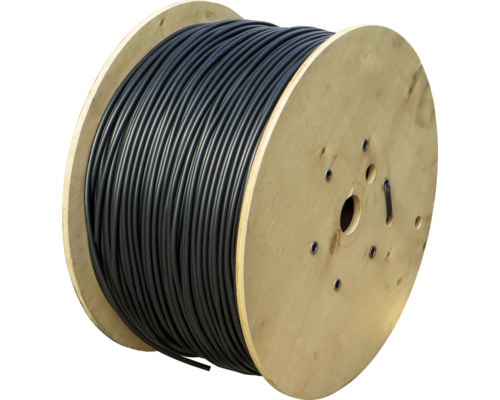 Erdkabel NYY-J 5x1,5 mm² Profitrommel 750 m schwarz Schwarzes Kabel auf einer Holzspule