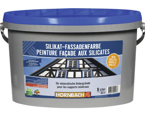 Eimer Silikat Fassadenfarbe, 5 Liter, für mineralische Untergründe