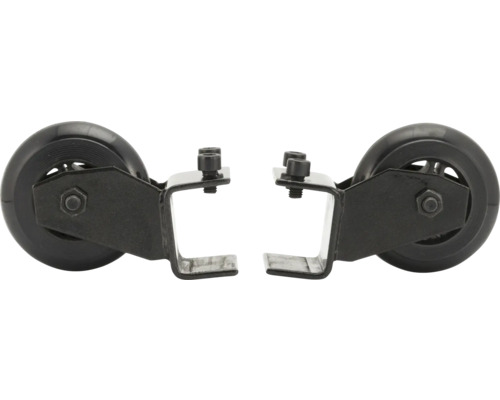 Zwei Rollen mit Halterung für Möbel oder Geräte