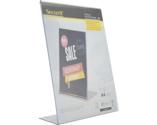 Présentoir de table Securit en acrylique A4