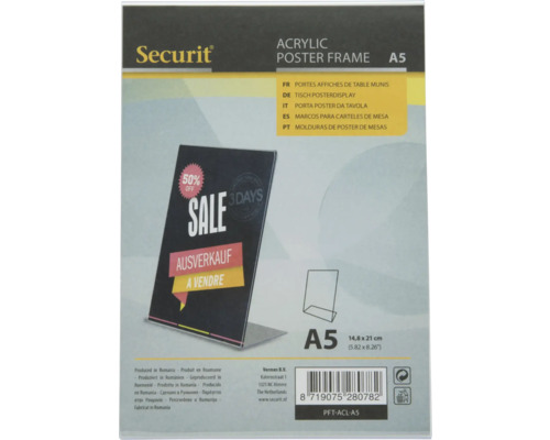 Securit Présentoir de table en acrylique A5