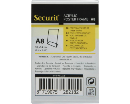 Securit Acryl Posterrahmen A8 Verpackung