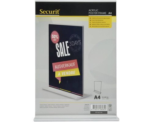 Présentoir de table en acrylique pour posters A4