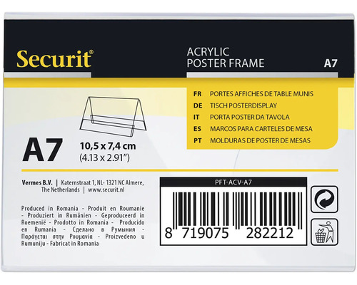 Logo Securit. Présentoir de table en acrylique A7