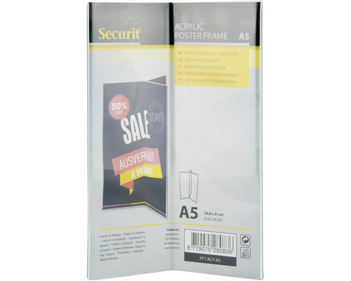 Securit Acryl Tisch-Posterdisplay A5