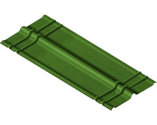 Einzelne grüne Dachplatte