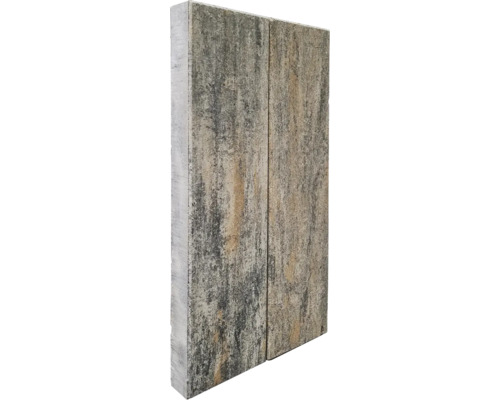Palissade rectangulaire iMount Modern calcaire coquillier 25 x 8 x 100 cm