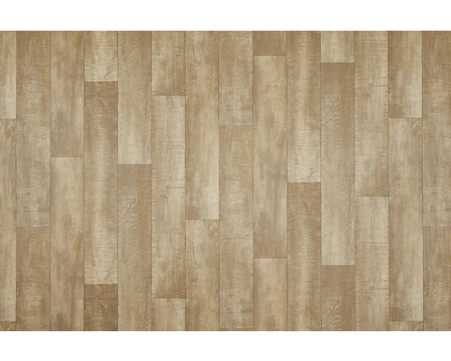 Sol PVC Giant aspect lames en bois acacia clair FB837 lames 16,6x100 cm largeur 400 cm (au mètre)