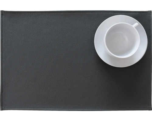 Set de table imitation cuir gris acier 45x30 cm Set de table imitation cuir gris acier 45x30 cm