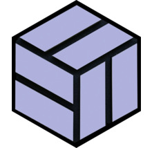 Symbole pour un conteneur en forme de cube