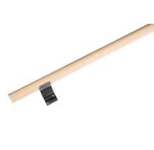 Holzstiel mit Metallhalterung