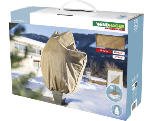 Winterschutz Vlieshaube Windhager ULTRAPROTECT L 1,4 x 2,0 m beige Vlies 200 g / qm