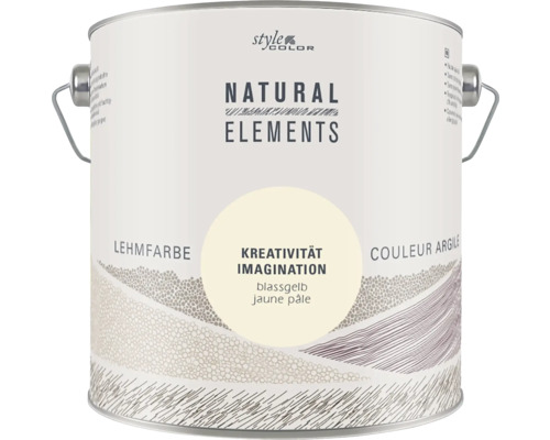 Peinture murale StyleColor NATURAL ELEMENTS sans conservateurs imagination jaune clair 2,5 l