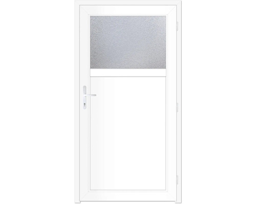 Porte blanche avec verre dépoli