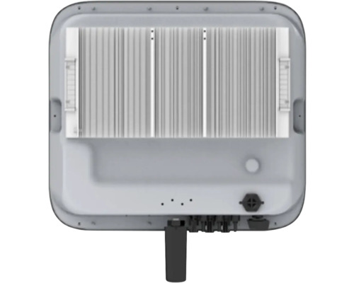 Vue arrière d''un onduleur solaire avec dissipateur thermique
