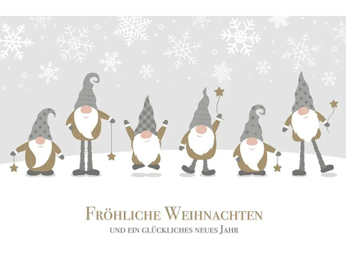 Carte de Noël nains Fröhliche Weihnachten 14,8x10,5 cm