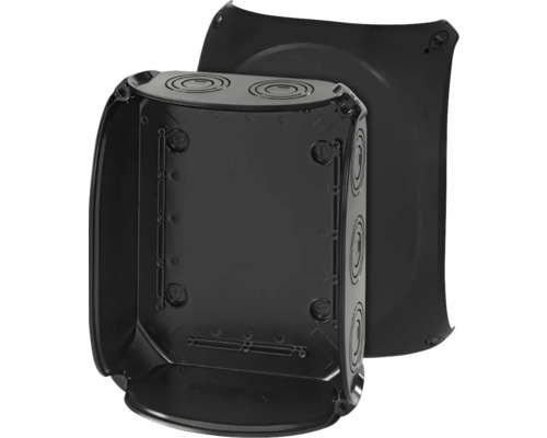 Boîte de dérivation en plastique avec couvercle pour installations électriques