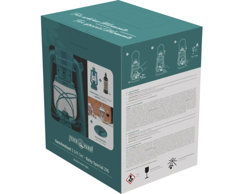 Feuerhand Sturmlaterne Baby Special 276 Geschenkset in Verpackung