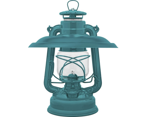 Petroleumlampe aus Metall und Glas