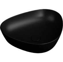 Vasque à poser noire de forme asymétrique